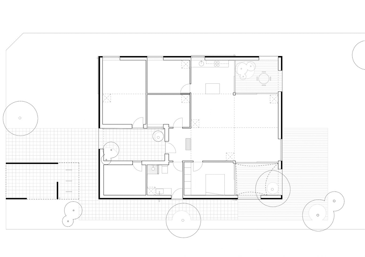Sigurd Larsen Design & Architecture, The Roof House, Kopenhagen, Dänemark 2015-2016, Grundriss