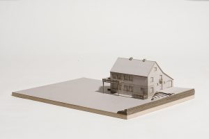 Haus Sachtleben, Modell M. 1:100, 2019/20, Nachweis: Stefan Gahr, Marco Klingl und Daniel Palme (Modellbau)/David Curdija (Foto)
